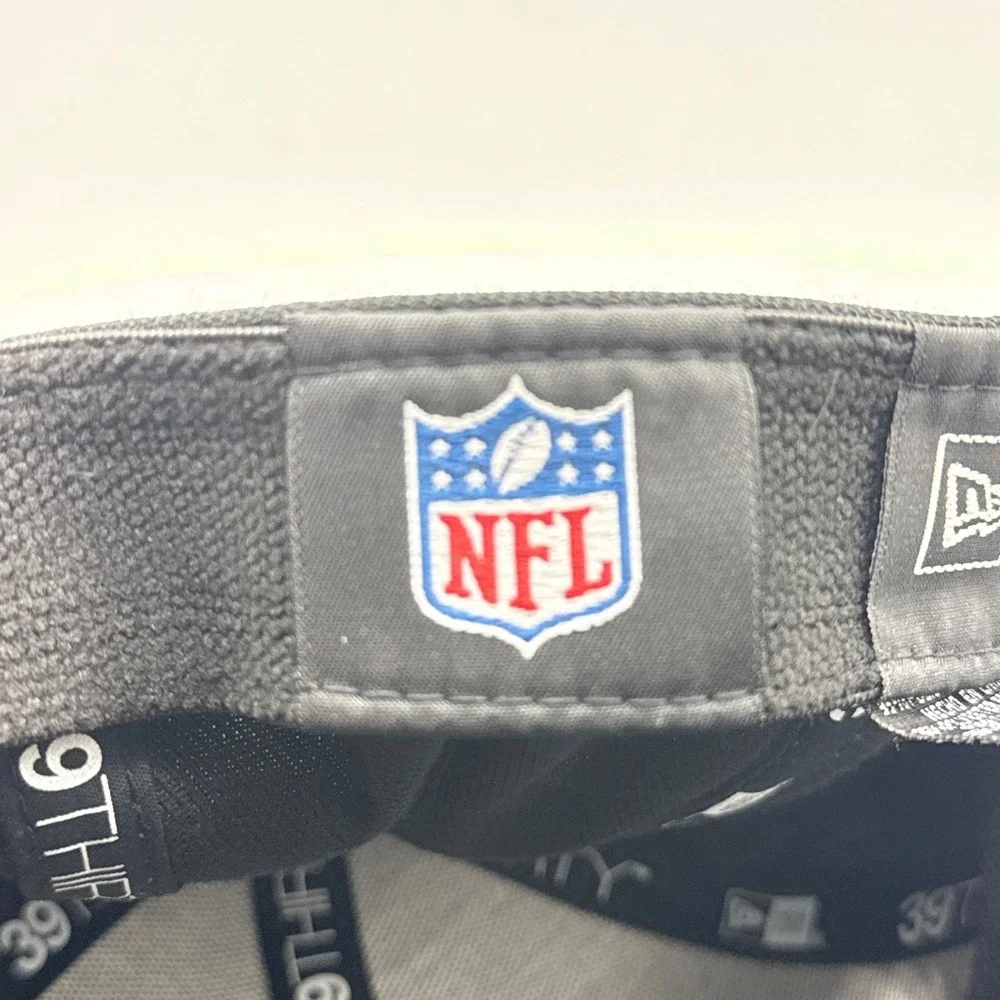 New‎ Era Hat Mens Medium-Large Minnesota Vikings Black 39Fifty NFL Stretch Fit
